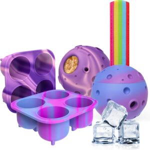 2 Pack Interactive Dog Toys, Treat Dispensing Dog Toys To Keep Them Busy, 2 In 1 Dog Toy Refillable Homemade Freezable Dog Food With Cleaning Brush, Reduces Anxiety Dog Chew Toy for Indoor and outdoor