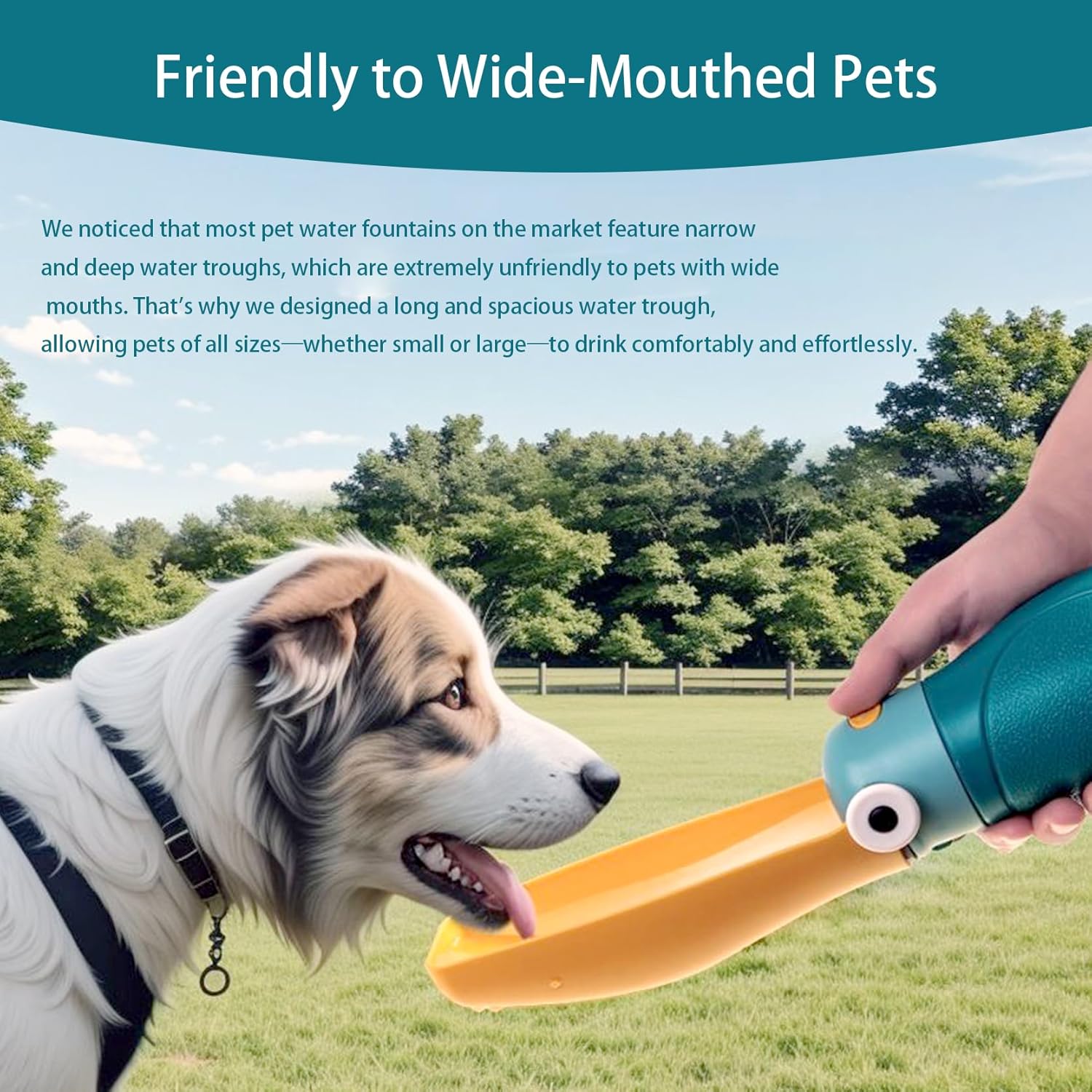 Dog Water Bottle Portable,Puppy Travel Water Bowl,Dog Water Bottle Dispenser for Walking,Puppy Essentials,One-Touch Water Dispensing & Retraction,Thick Body,Shockproof & Durable (Green, 300ml/10oz) - Image 4