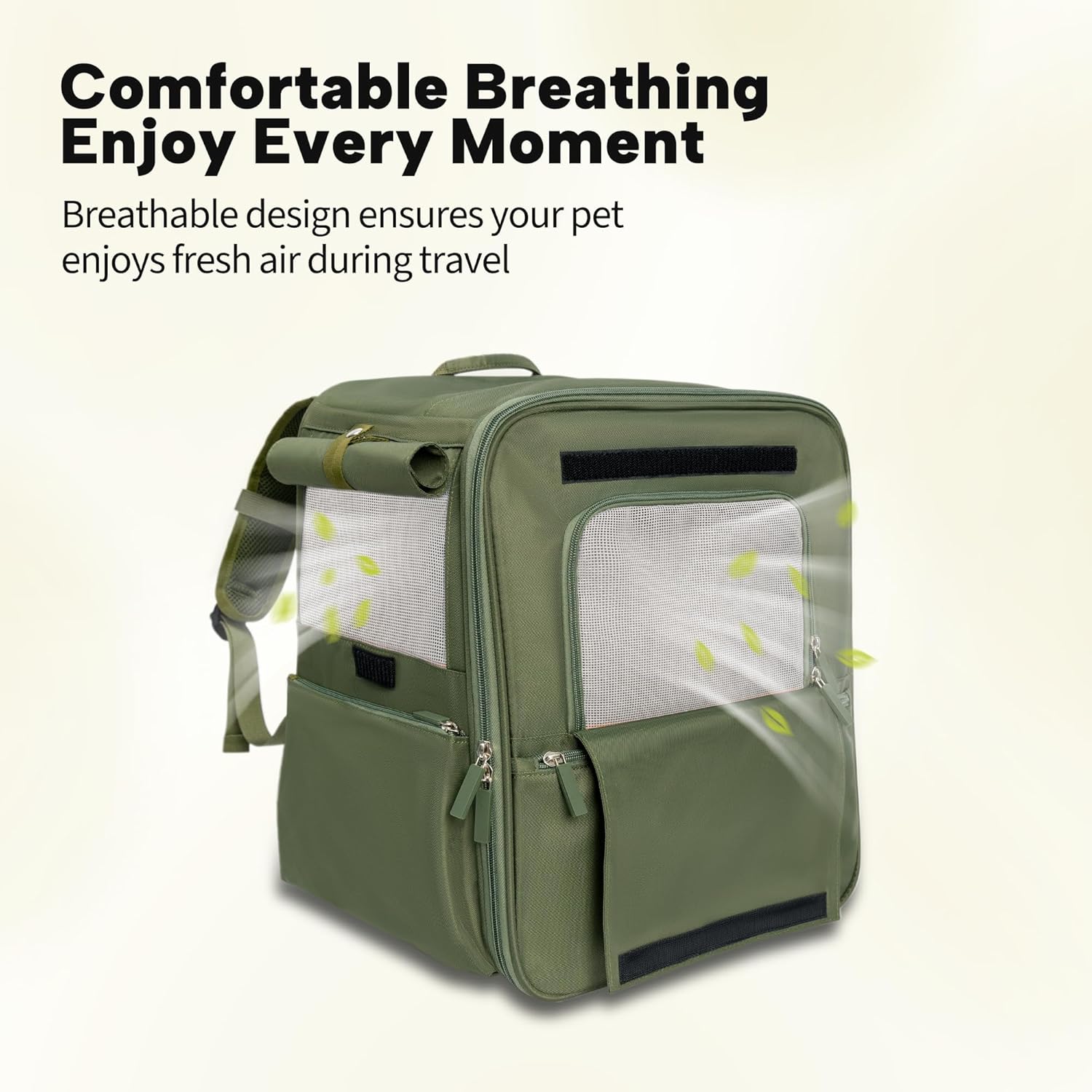 Expandable Pet Carrier Backpack for Cats and Dogs - TSA Airline Approved, 16''x14''x10'' Cat Dog Backpack Carrier with Detachable& Washable Cushion, Holds Pets Up to 15lbs for Traveling & Camping - Image 2