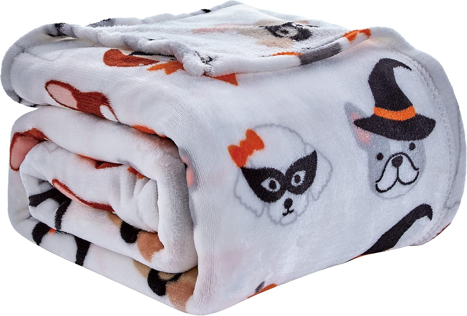 Halloween Throw Blanket 50" X 60" | Ultra Soft Microplush Halloween Fleece Blanket for Couch, Travel, Home Decor & Gift | Machine Washable, Lightweight | Dogs in Costumes - Image 3