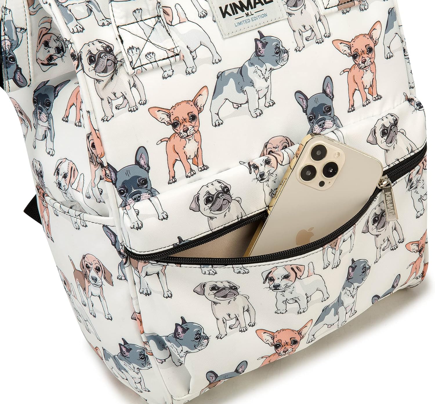 Kinmac Wide Open Style Laptop Backpack College Travel Outdoor Backpack For Laptop Up to 15.6 Inch (Dog) - Image 8