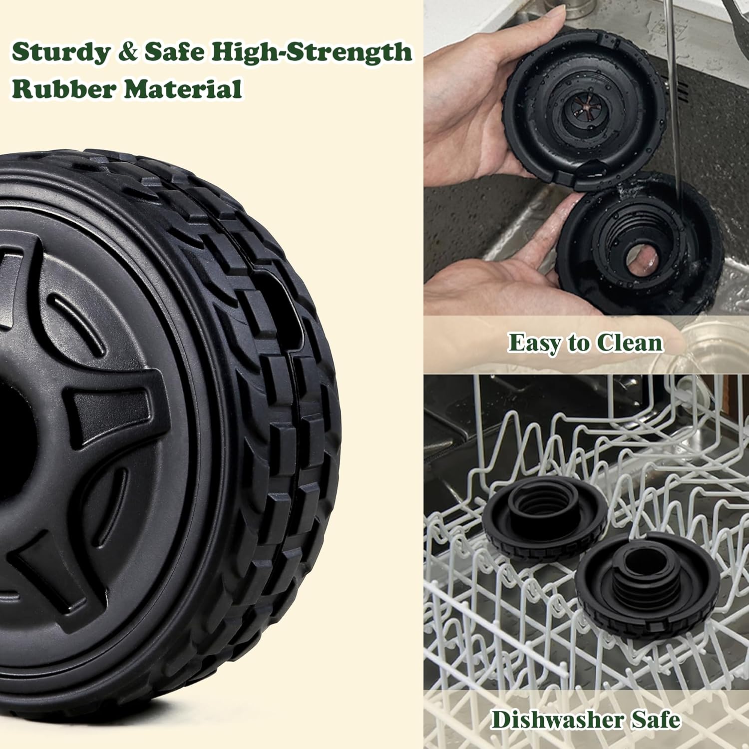 3-in-1 Dog Treat Toy for Aggressive Chewer, Natural Rubber Dog Puzzle, Bully Stick Holder, Frozen Treat Dispensing Toy for Small Medium Large Breeds - Image 6