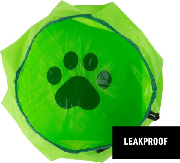 Nite Ize RadDog Collapsible Bowl - Convenient & Compact Food Bowl for Pets - Durable Traveling Water Bowl - Multipurpose & Leak-Proof - Durable Dog Bowl - Lime (2 Pack) - Image 5
