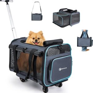 MIU Color Small Pet Carrier Wheels, One Front Wheel and One Rear Wheel, Only Fits MIU COLOR Pet Carrier