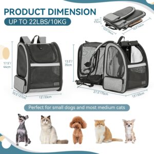 Petsfit Dog Backpack Carrier,Cat Backpacks Expandable with Great Venti...