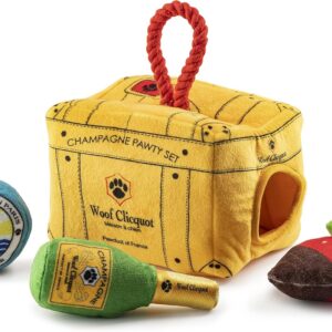 Haute Diggity Dog Woof Clicquot Pawty Set, Plush Designer Dog Toys wit...