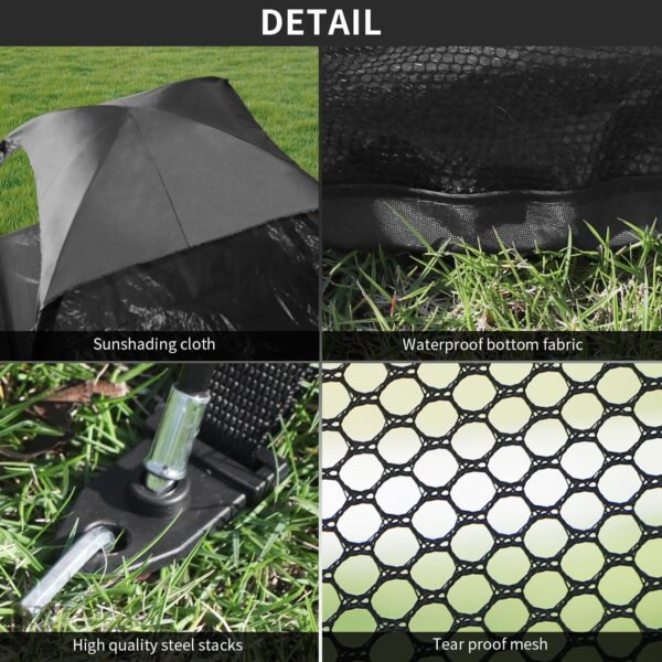 Rest-Eazzzy Cat Tent Outdoor, Pet Enclosure Tent Suitable for Cats and Small Animals, Indoor Playpen Portable Exercise Tent with Carry Bag(Pet Tent& Tunnel) M - Image 5
