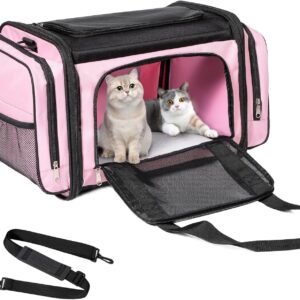 Large Cat Carrier, Pet Carrier, Dog Carrier for Small Dogs, Cat Carrie...