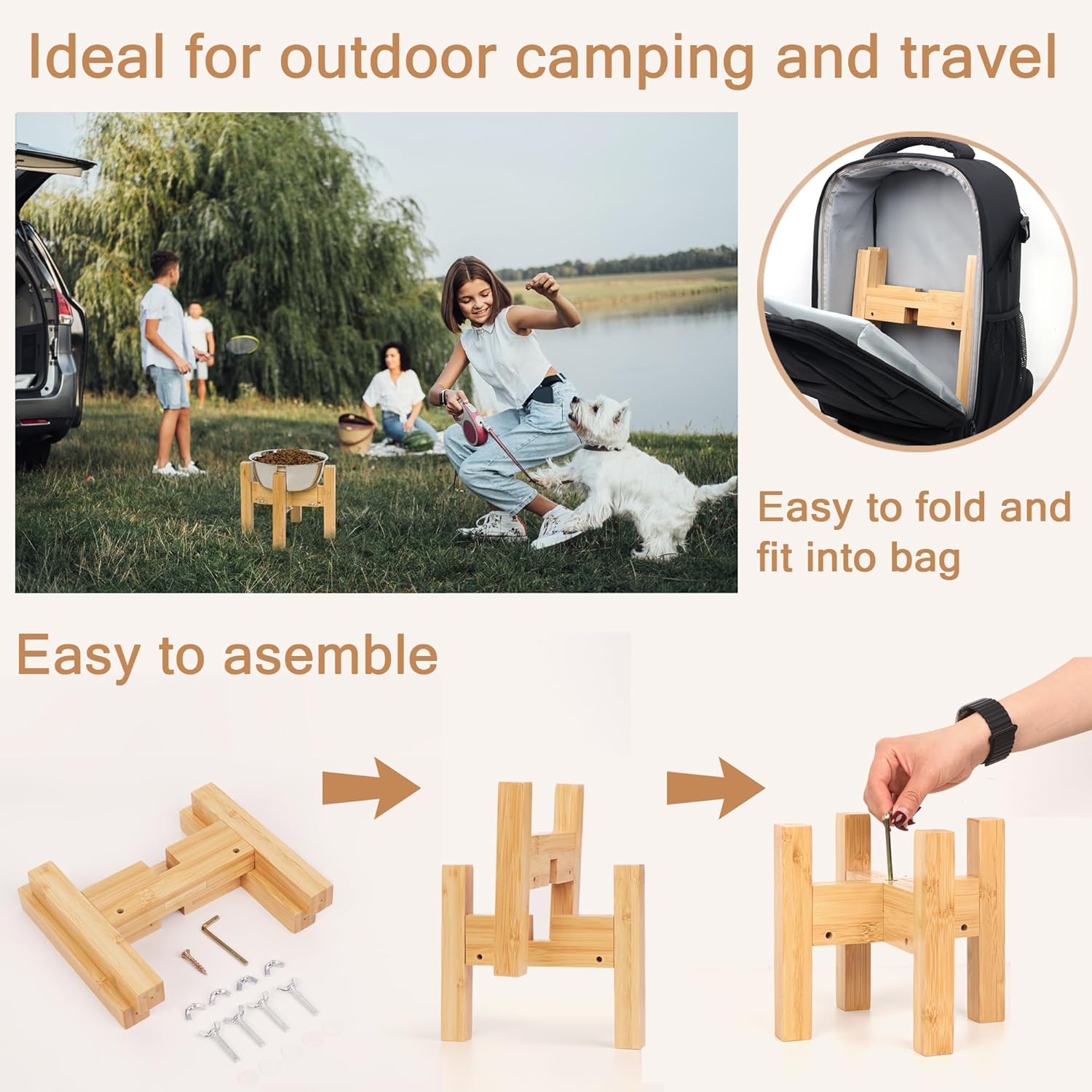 Elevated Dog Bowl Stand,Adjustable Dog Food Stand for 6”-8” Bowls,Single Dog Bowl Holder 7” Tall for Cats and Small Dogs - Image 8