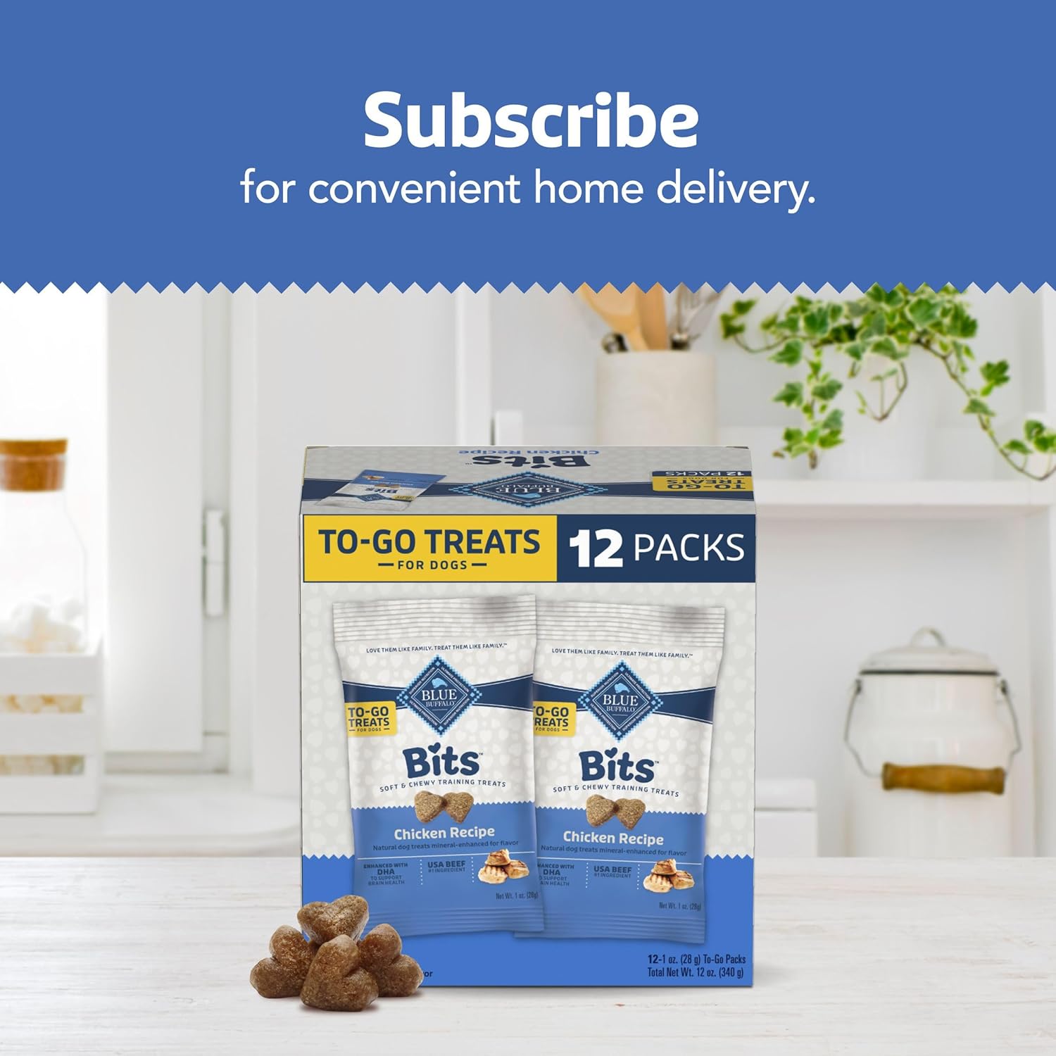 Blue Buffalo BLUE Bits Natural Soft Moist Training Dog Treats TOGO Chicken Recipe Bags, contains Twelve (12) oz bags - Image 10