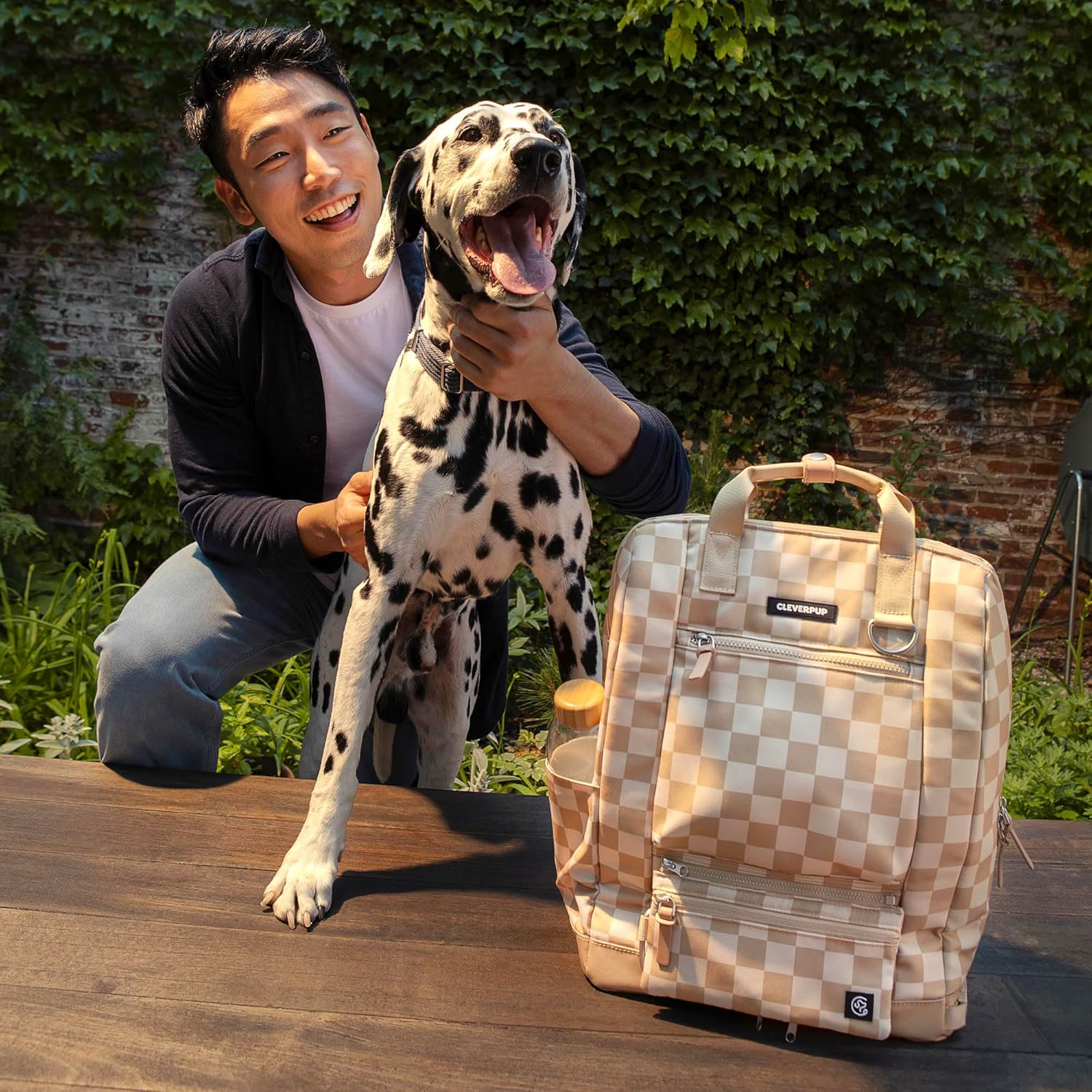 Ultimate Dog Travel Bundle Large 7-piece Bistro Box Dog Travel Kit & Porter Dog Gear Backpack in Checkerboard - Image 8