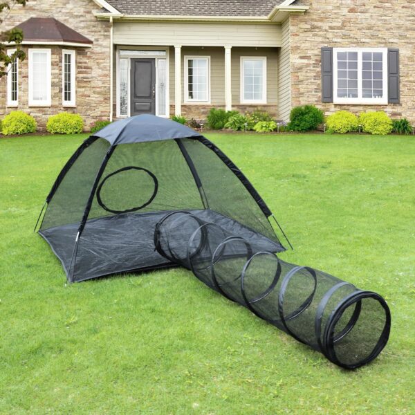 Rest-Eazzzy Cat Tent Outdoor, Pet Enclosure Tent Suitable for Cats and Small Animals, Indoor Playpen Portable Exercise Tent with Carry Bag(Pet Tent& Tunnel) M - Image 7