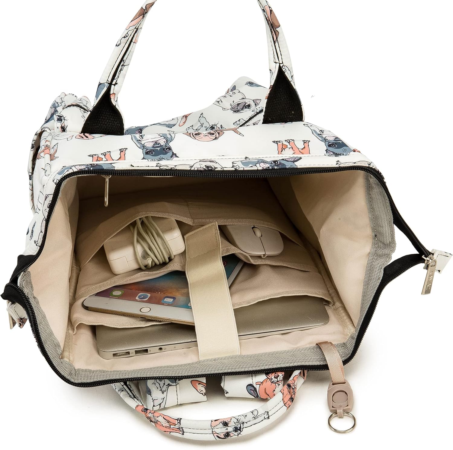 Kinmac Wide Open Style Laptop Backpack College Travel Outdoor Backpack For Laptop Up to 15.6 Inch (Dog) - Image 4