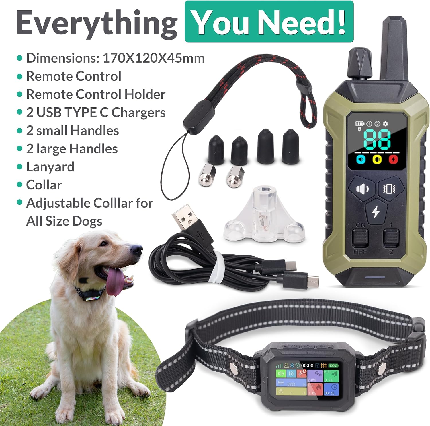 Invisible GPS Wireless Dog Fence System Collar – 2-in-1 Remote or App Controlled Invisible Boundary and Training GPS Dog Collar with 4 Training Modes – Covers up to 7000 Ft (3533 Acres) - Image 3