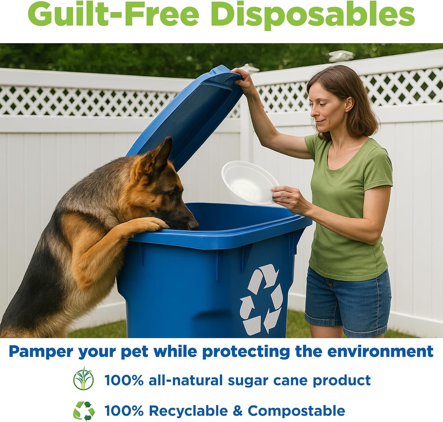 Kinn Kleanbowl Disposable Dog Food Bowls, 8 oz (Pack of 50) - Frame System Refills, Use for Travel, Boarding, or Crate, Compostable Pet Travel Bowl, No Plastic, Leakproof, Portable Dog Dish - Image 4