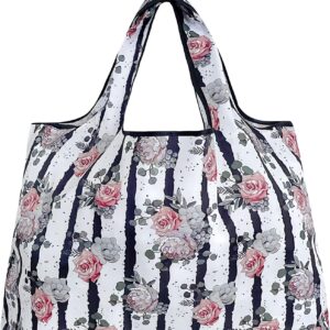 Allydrew Large Foldable Tote Nylon Reusable Grocery Bags