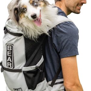 K9 Sport Sack Knavigate - Medium, Lunar Rock - Ideal for Dogs with 17-19” Back Length - Adjustable, Backpack-Style Carrier with Internal Frame & Padded Hip Belt