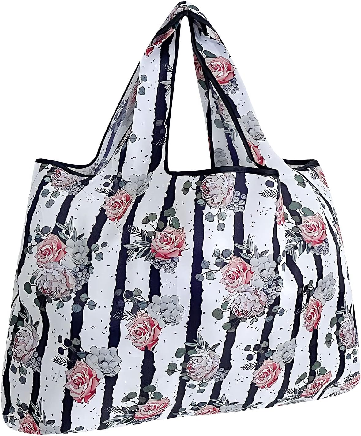 Allydrew Large Foldable Tote Nylon Reusable Grocery Bags