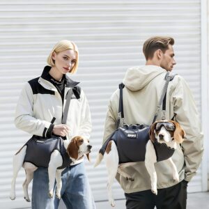 4-in-1 Convertible Pet Carrier for 3-6 lbs Dogs & Cats – Breathable Air Mesh Backpack Harness with Spine Protection | Adjustable Sling, Shoulder Bag & Handheld | Black-S