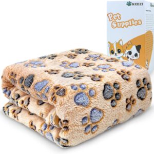 Dog Blankets for Large Dogs, 1 Pc Dog Blanket Washable, Soft Fluffy Flannel Pet Blanket Mat Cover for Bed Couch, Cute Print Puppy Blanket 60" x 50"
