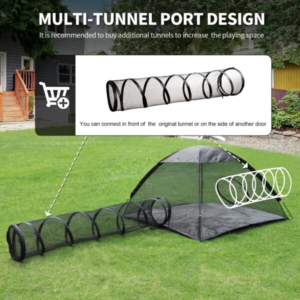 Rest-Eazzzy Cat Tent Outdoor, Pet Enclosure Tent Suitable for Cats and Small Animals, Indoor Playpen Portable Exercise Tent with Carry Bag(Pet Tent& Tunnel) M - Image 3
