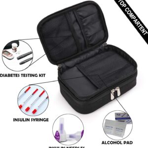Apollo Walker Insulin Cooler Travel Case Diabetic Medication Cooler with Ice Packs and Insulation Liner TSA Approved
