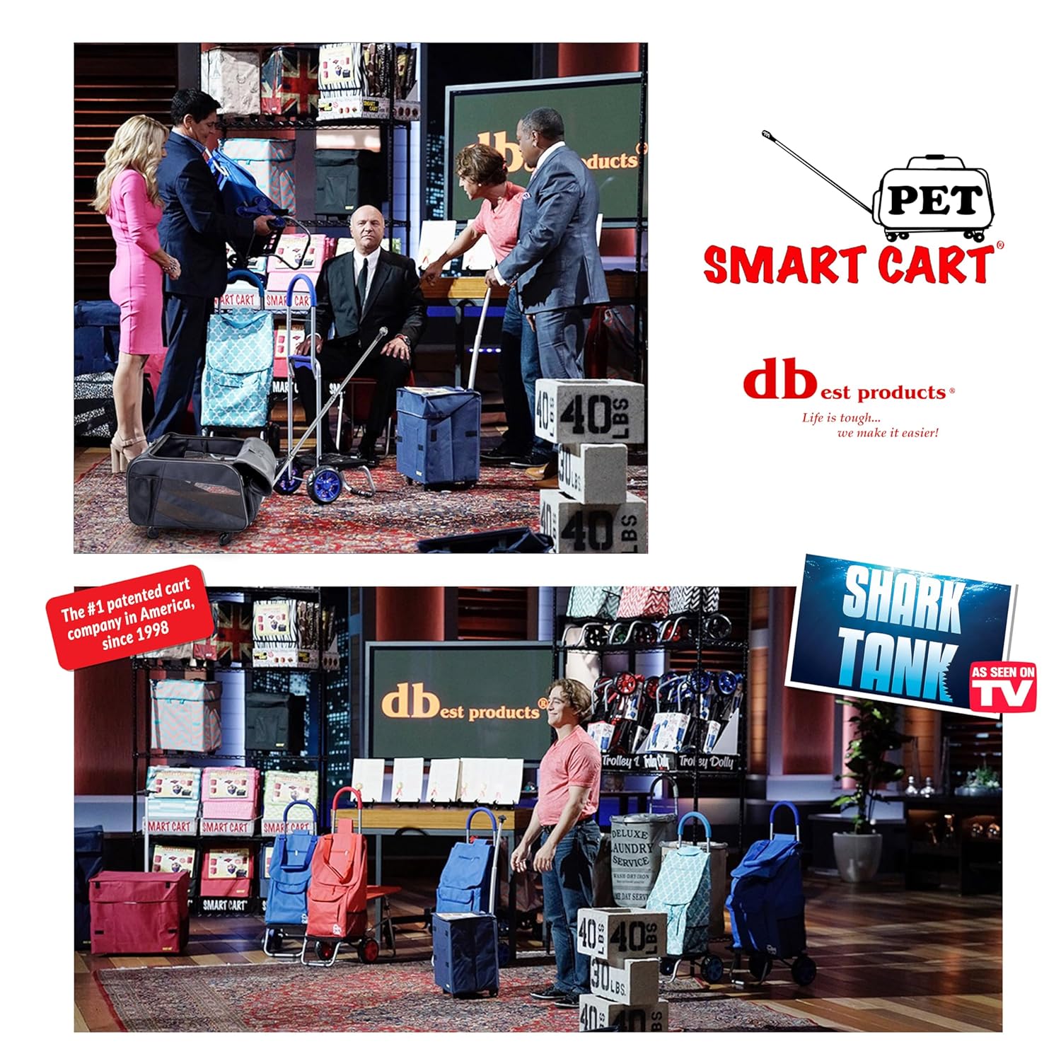 dbest products Pet Smart Cart, Medium, Black, Rolling Carrier with wheels soft sided collapsible Folding Travel Bag, Dog Cat Airline Approved Tote Luggage backpack - Image 5