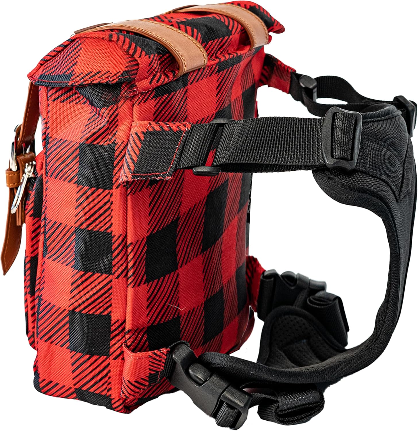 AKAY Medium Dog Backpack Carrier for Hiking, Walking, Travel - Red - 8.27" x 6.3" x 2.48" - Image 3