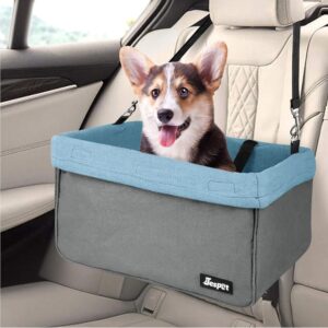 JESPET & GOOPAWS Dog Booster Seats for Cars, Portable Dog Car Seat Travel Carrier with Seat Belt for 24lbs Pets
