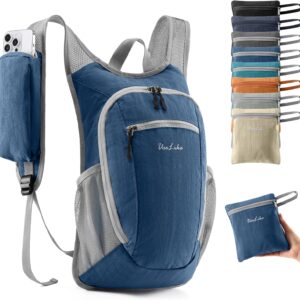 10L Small Hiking Backpack Travel Daypack Lightweight Packable Back Pack for Women Men(Navy Blue)