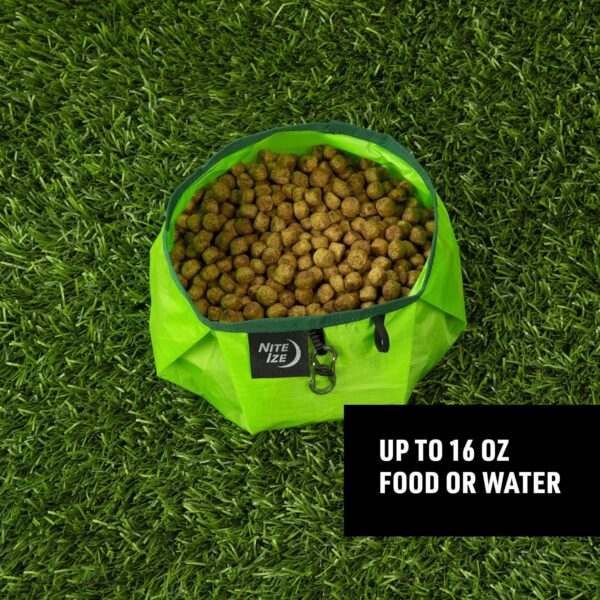 Nite Ize RadDog Collapsible Bowl - Convenient & Compact Food Bowl for Pets - Durable Traveling Water Bowl - Multipurpose & Leak-Proof - Durable Dog Bowl - Lime (2 Pack) - Image 2