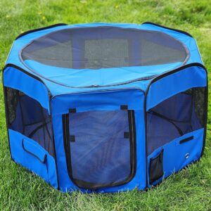 Portable Pet Playpen 45 * 45 * 22" Premium Large Size Puppy Kennel - Best for Small and Medium Size Dogs and Cats - Simple Folding Design for Easy Storage