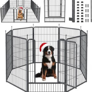 Mr Ironstone Dog Playpen with Anti-Rust Coating – 40" Height 8 Panels Portable & Foldable Indoor/Outdoor Pet Fence for Large, Medium, or Small Dogs – Durable Exercise Pen