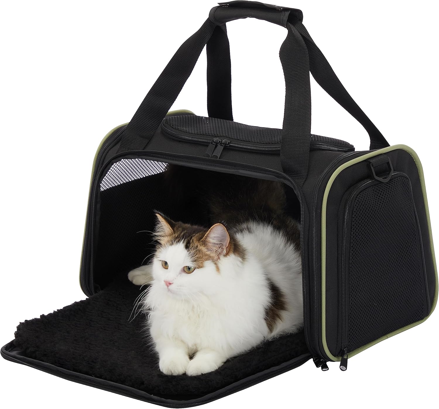 PETSFIT Pet Carrier Airline Approved with Extendable Mat, Dog Carriers for Small Dogs, TSA Approved Pet Carrier, Puppy Carrier for Small and Medium Cats Under 12 Lbs, Black - Image 9
