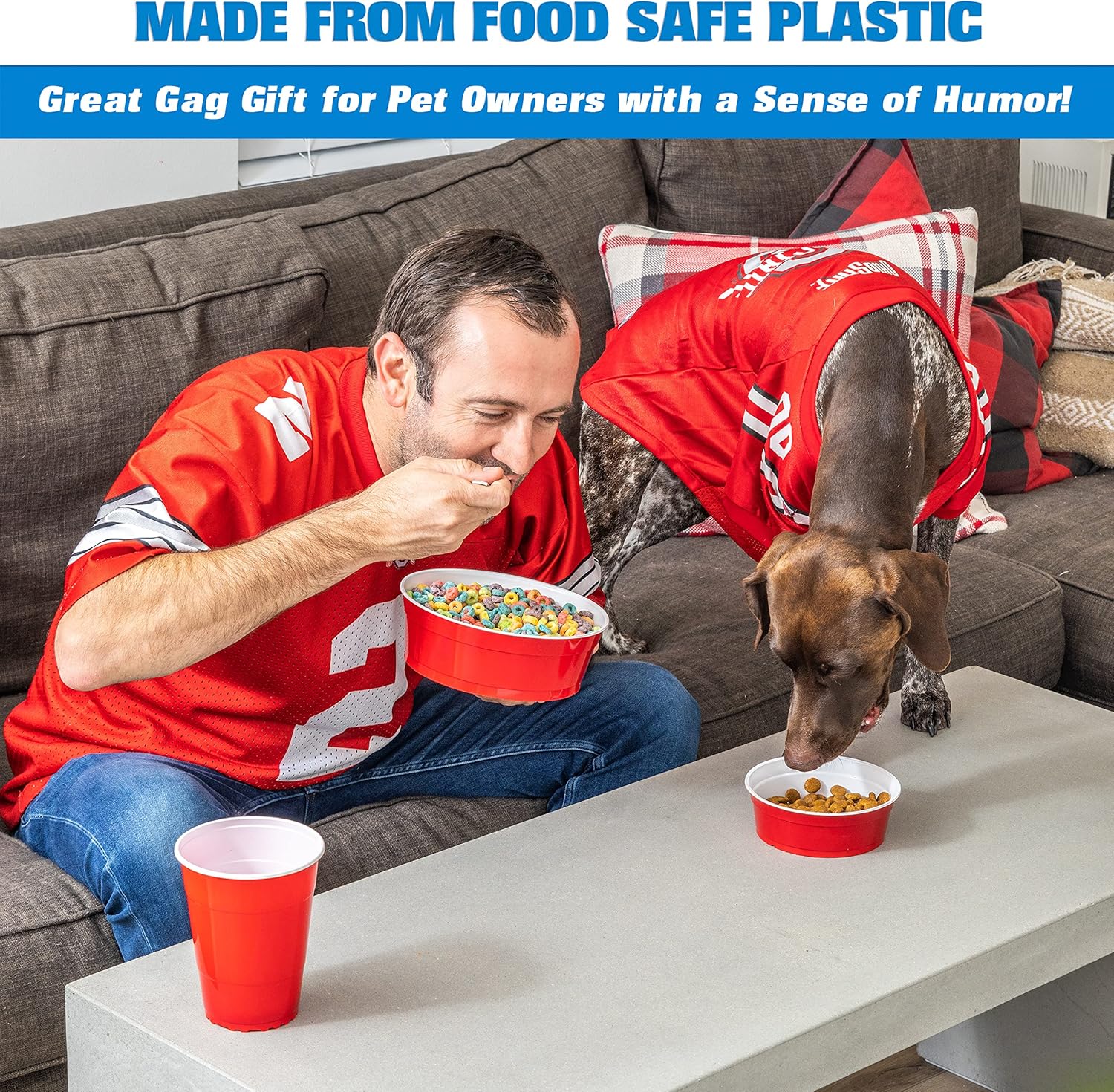 GoSports Party Dog Disposable Red Cup Style Pet Food Bowls for Cats and Dogs - 50 Small Size Bowls - Image 5